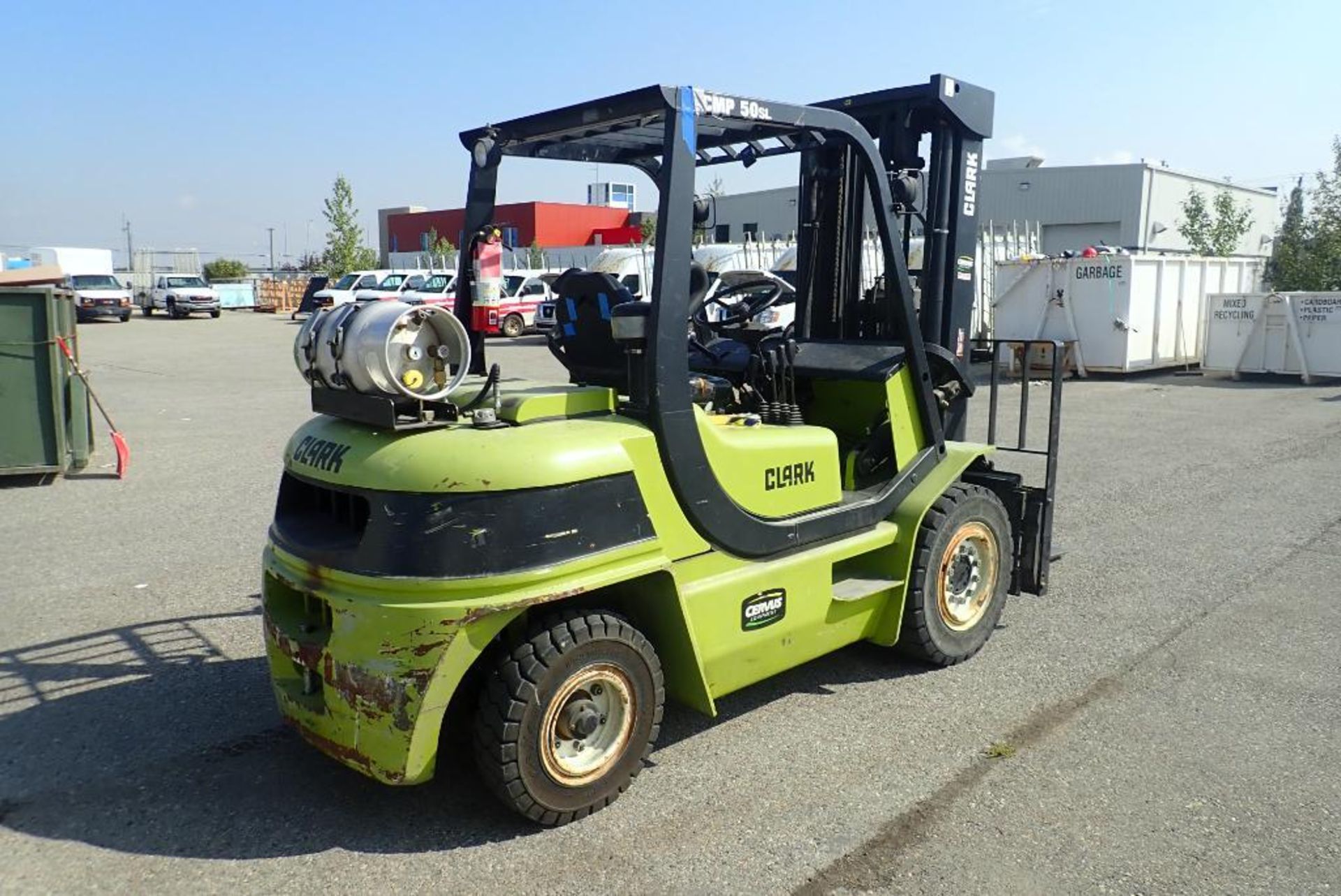 Clark CMP50SL Duel Fuel 8,000lbs Capacity Forklift. SN CMP450L-0093-9774 KF. - Image 2 of 4