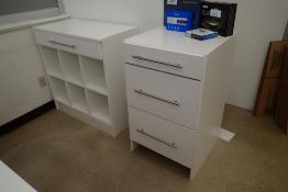 Lot of Stationary Storage Cabinet and 3-Drawer Cabinet.