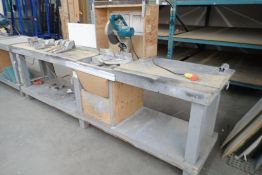 Makita LS1040 Mitre Saw w/116"x24" Bench and Flip Stops.