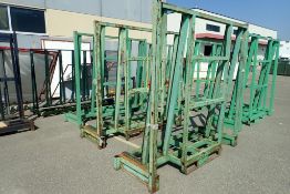 Lot of (3) Gregory Single Sided Material Racks.