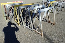 Lot of (8) Asst. Steel Sawhorses.