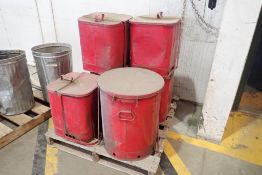 Lot of (6) Oily Waste Cans.
