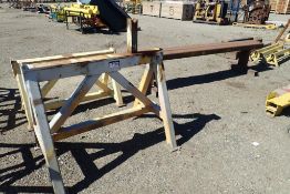 Lot of (4) Steel Sawhorses-WHITE PAINT.