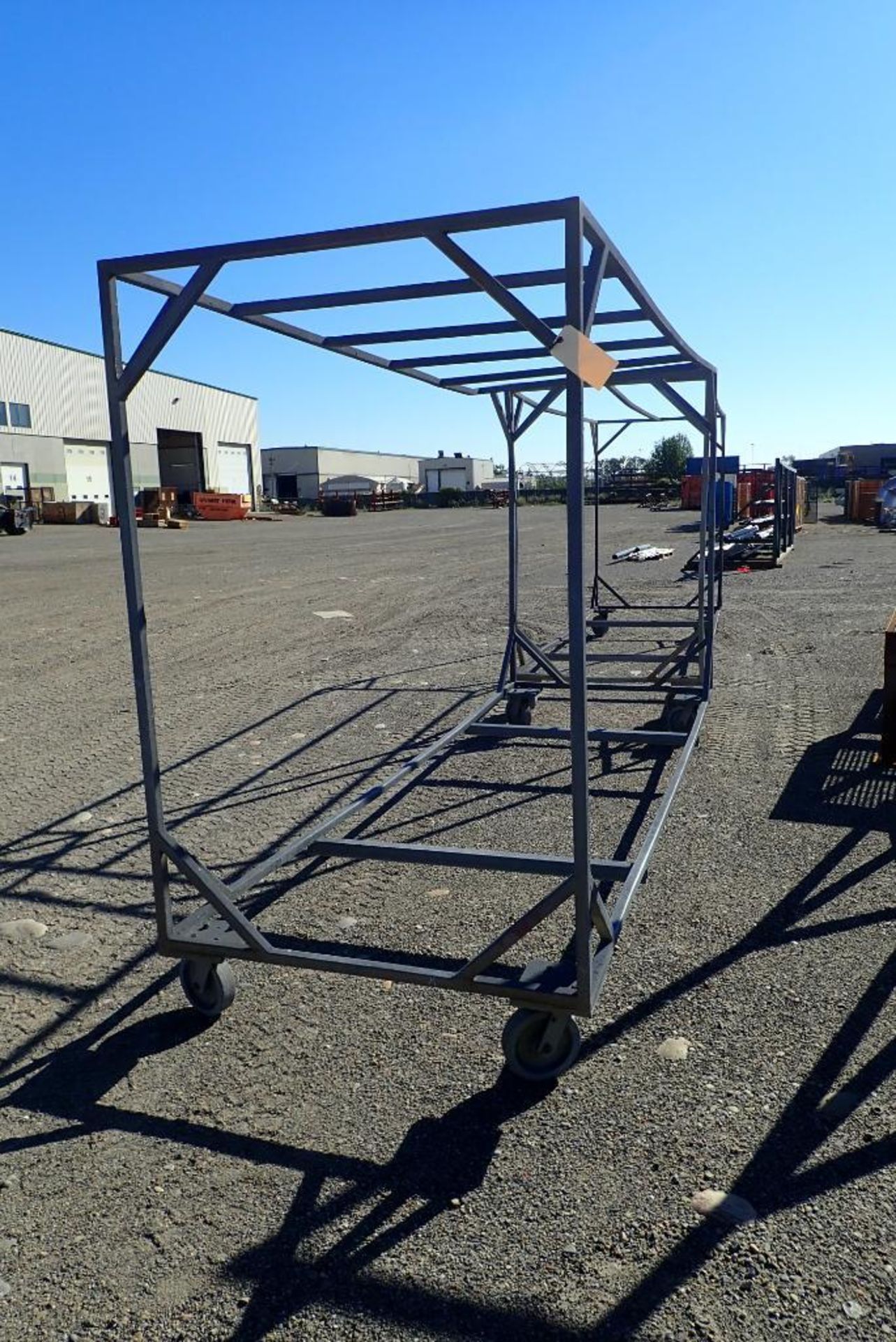 Lot of (2) Asst. Mobile Paint Shop Racks.