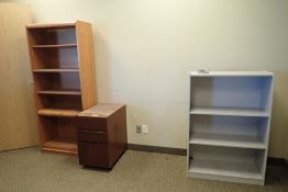 Lot of (2) Bookcases and Pedestal.