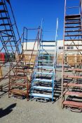 Lot of Mobile 10' Warehouse Stairs and Mobile 8' Warehouse Stairs.