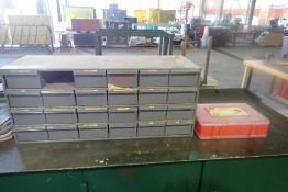 Lot of Parts Cabinet w/Contents and Fairview Air Brake Field Service Kit.