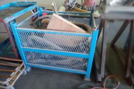 Lot of Stackable Wire Parts Basket and Contents.
