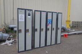 Lot of (3) 2-Door Employee Lockers and Single Door Employee Locker.