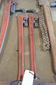 Lot of (2) Ridgid 36" Pipe Wrenches.