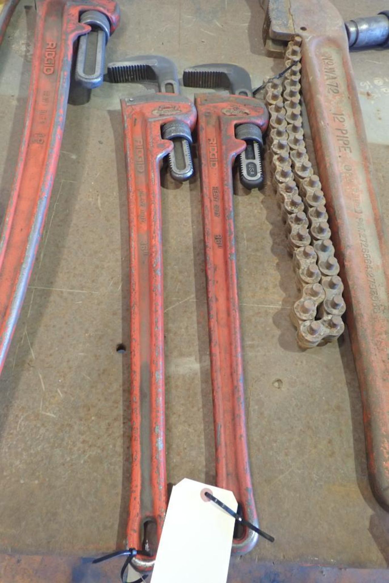 Lot of (2) Ridgid 36" Pipe Wrenches.