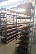 Lot of (4) Sections EZ-Rect 4'x2'x8' Shelving w/Decking.