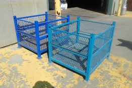 Lot of (2) Stackable Wire Parts Baskets.