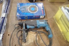 Lot of NEW Makita HR2631F Hammer Drill and Bosch Core Drilling Dust Extraction Attachment.