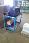 Lot of 2-Tier Warehouse Cart and Asst. Parts.