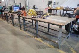 Lot of (2) Steel 4'x8' Shop Tables.