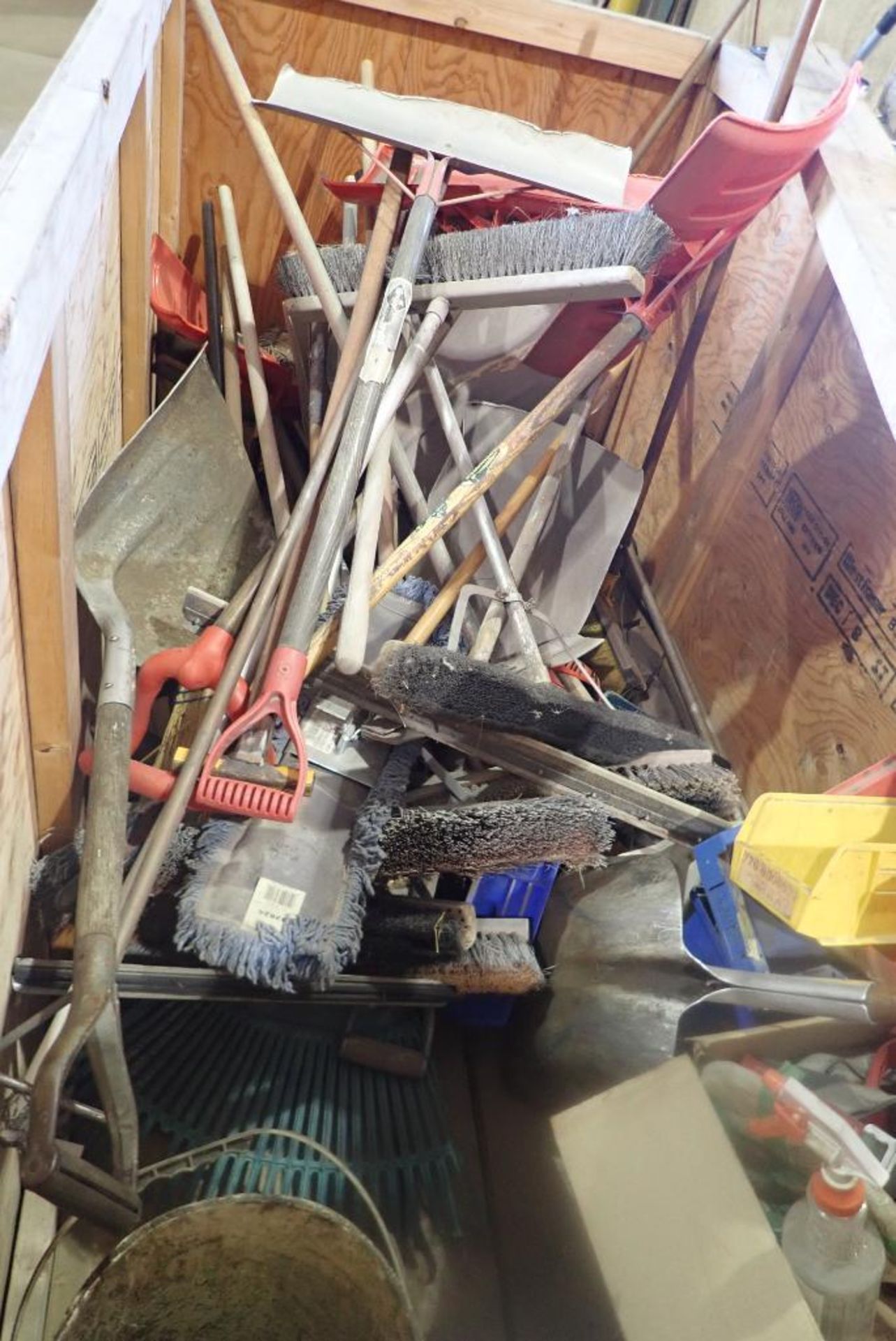 Lot of Asst. Brooms, Shovels, etc.