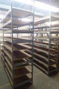 Lot of (4) Sections EZ-Rect 4'x2'x8' Shelving w/Decking.