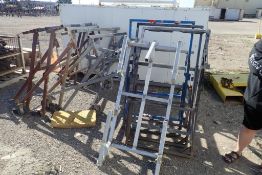 Lot of Approx. (7) Mobile Paint Shop Frames and Aluminum Stand.
