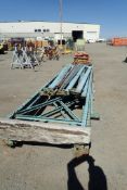 Lot of Asst. Pallet Racking Uprights and Crossbeams-YELLOW PAINT.