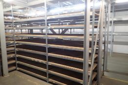 Lot of (4) Sections EZ-Rect 4'x2'x8' Shelving w/Decking.