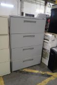 Lot of (2) Global Lateral 4-Drawer File Cabinets.