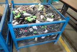 Lot of Stackable Wire Parts Basket and Asst. Tech Cable.