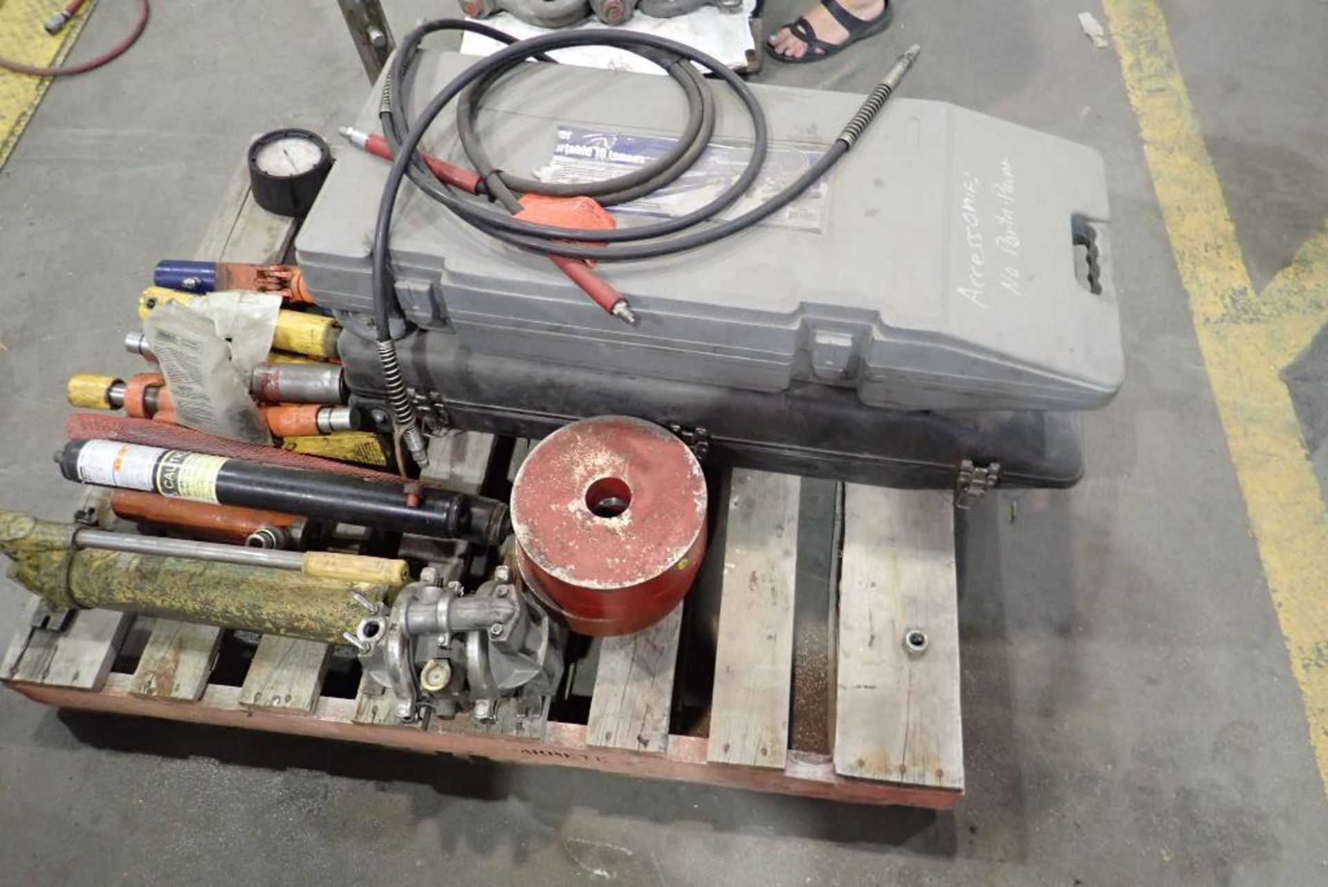 Lot of Porta Power w/Approx. (14) Rams,(2) Incomplete Autobody Kits, Diaphragm Pump, etc.