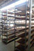 Lot of (4) Sections EZ-Rect 4'x2'x8' Shelving w/Decking.