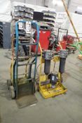 Lot of Hydraulic Filter Cart and (2) 2-Wheel Hand Trucks.