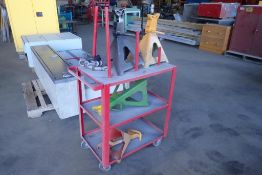 Lot of 3-Tier Shop Cart and (4) Jack Stands.