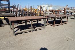 Lot of Steel 4'x8' Shop Table and Steel 5'x10' Shop Table.