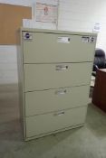 Lateral 4-Drawer File Cabinet.