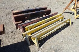Lot of (6) Steel Sawhorses-WHITE PAINT.
