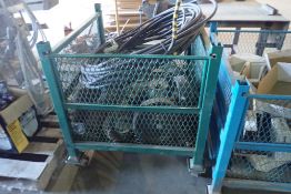 Mobile Wire Parts Basket w/Heavy Duty Castor Wheels, Rollers, etc.