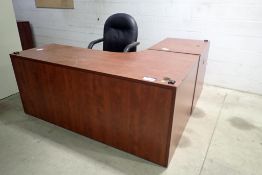 Lot of L-Shaped Desk and Task Chair.