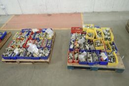 Lot of (2) Pallets Asst. Stainless Steel and Brass Fittings ,etc.