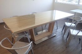 68 1/2"x36" Meeting Table w/Glass Top.