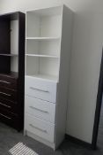 3-Drawer Wall Unit w/Bookcase Top.