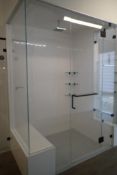 Glass 68 1/2"x94" Right Hinge Door Shower Enclosure w/(4) Corner Shelves.