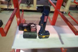 Ryobi 18V Cordless Angle Drill w/ Battery and (2) Chargers.