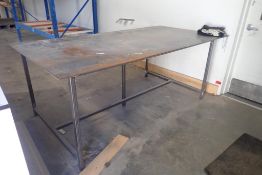 Metal 4'x8' Shop Table.