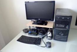 Lot of Desktop Computer, LG Flatscreen Monitor, Keyboard, Mouse, etc.