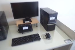 Lot of Desktop Computer, LG Flatscreen Monitor, UPS, Keyboard and Mouse.