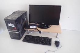 Lot of Desktop Computer, LG Flatscreen Monitor, Keyboard and Mouse.