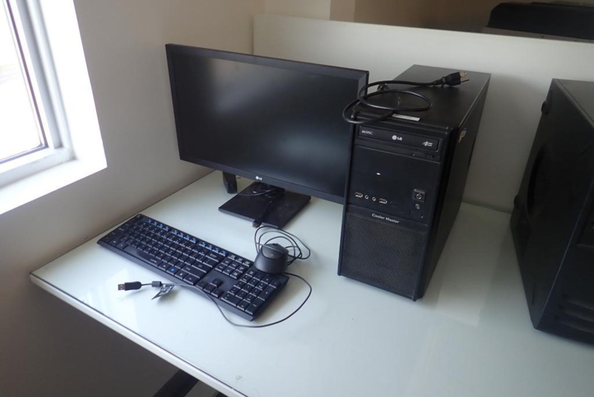 Lot of Desktop Computer, LG Flatscreen Monitor, Keyboard and Mouse.