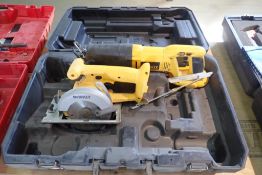 Lot of DeWalt Cordless Reciprocal Saw and 5 3/8" Circular Saw. NOTE: NO BATTERIES OR CHARGER.
