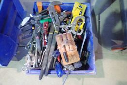 Lot of Asst. Hand Tools including Hammers, Combination Wrenches, Pliers, Files, etc.