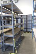Lot of (4) Sections Metal Shelving- 48"x24"8'.