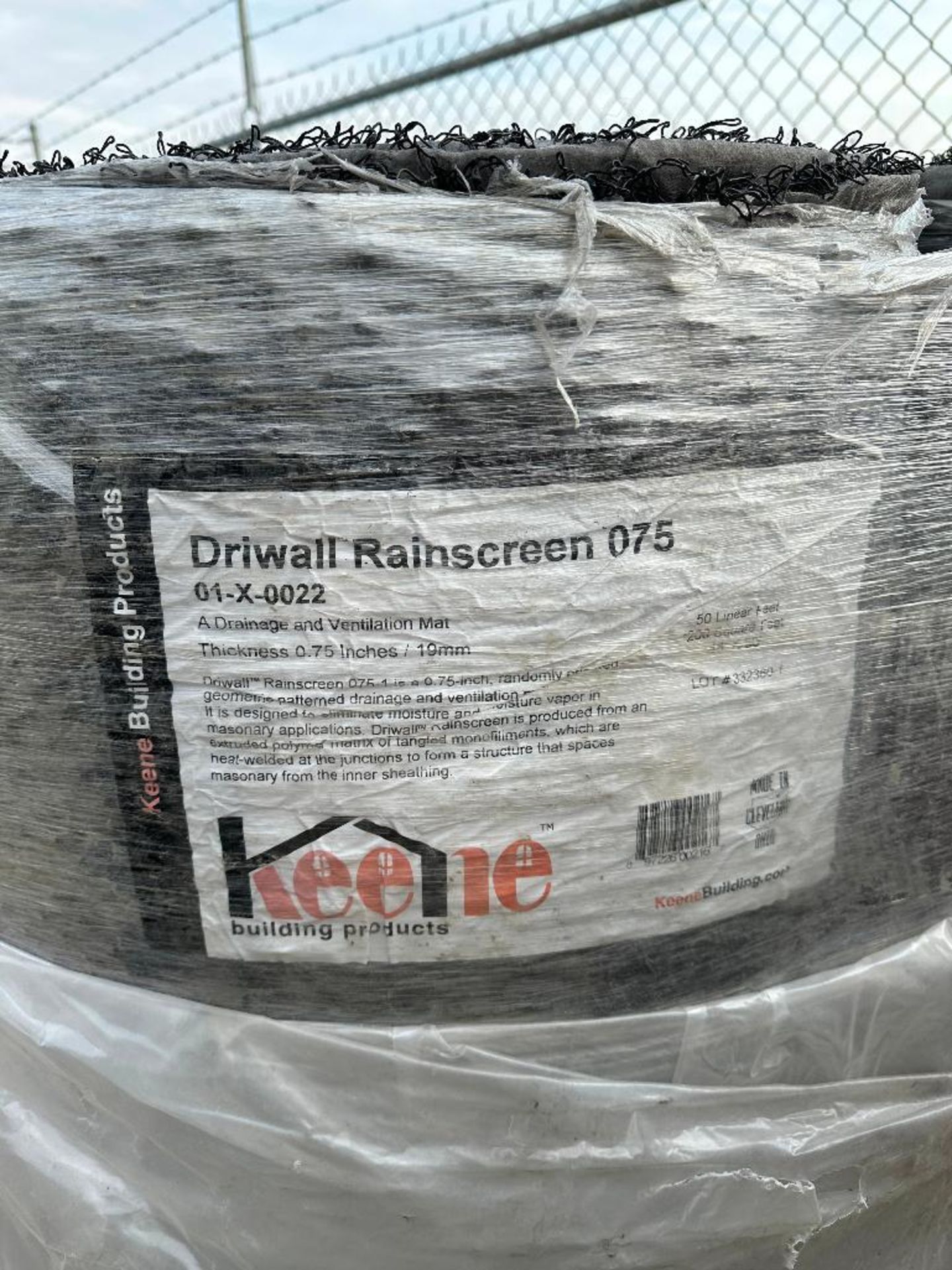 Lot of (4) Keene Driwall Rainscreen 075 Drainage and Ventilation Mat, 48“ x 50‘ - Image 2 of 2